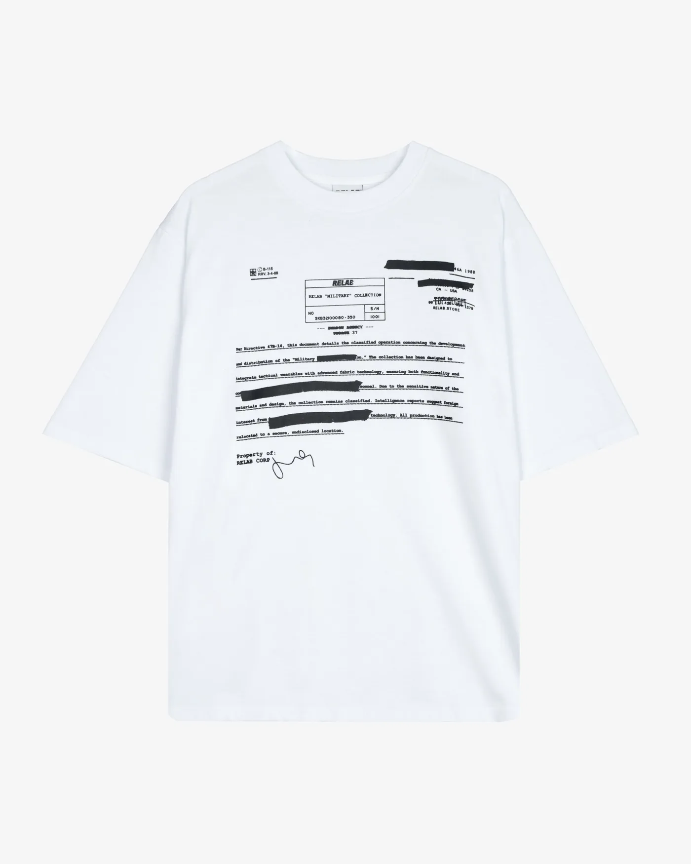 TOP SECRET WHITE T-SHIRT